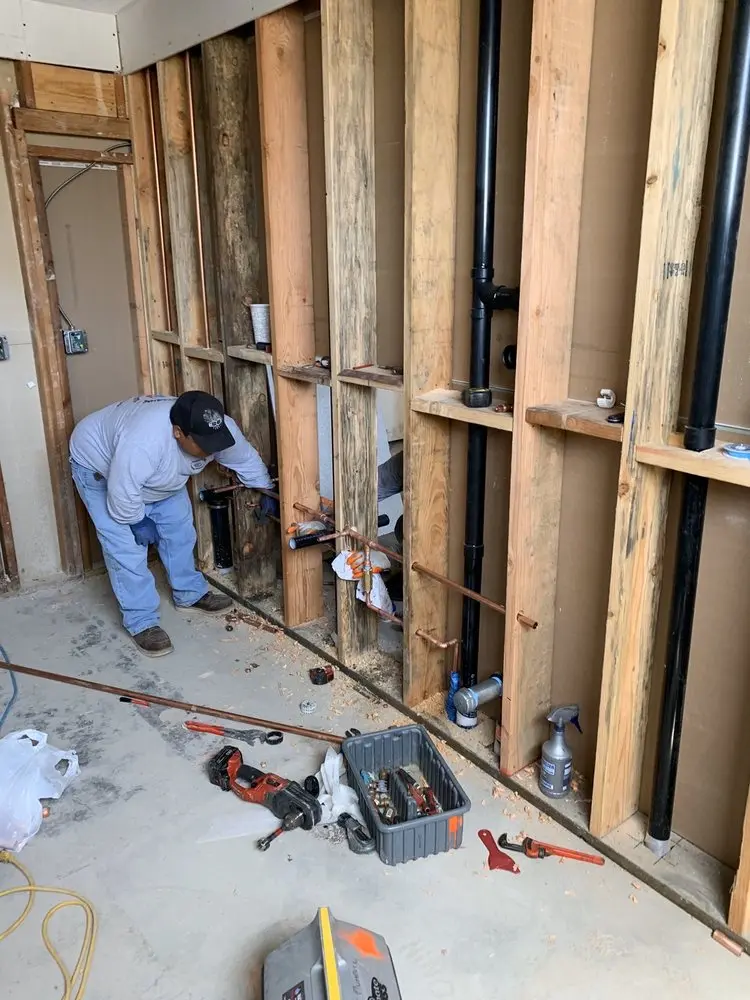 Commercial rough-in plumbing for Water Heater Replacement in Quincy